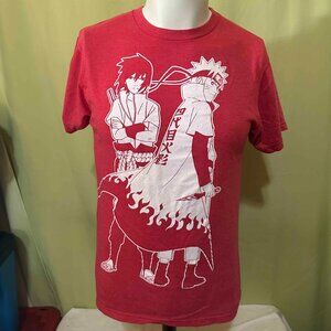 Naruto Shippuden Men's Red T Shirt Size Small Ripple Junction Naruto Uzumaki Jun